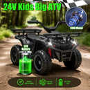 24V 160W Off-Road Ride-On ATV for Kids with Crash Bars, LED Lights, and Bluetooth Music