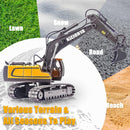 Rechargeable 11 Channel RC Excavator Toy for Boys Aged 6-12