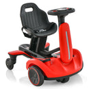 6V Electric Drifting Go Kart for Kids with 360° Spin - Red