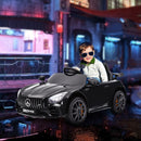 12V Licensed Mercedes-Benz AMG GTR Ride-On Car for Kids with Remote Control, Black