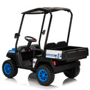 24V Kids 4WD Ride-On Truck 2-Seater Golf Cart with Sun Shade, Storage Trunk, and Remote Control