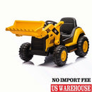12V CAT Loader Children’s Ride-On Construction Tractor with Parental Remote Control - Yellow