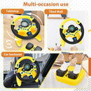 Yellow RedCrab Kids Steering Wheel Toy with Brake and Gas Pedals