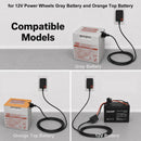 12V Power Wheels Charger for Gray and Orange Top Ride-On Vehicles