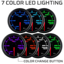 GlowShift 7-Color Transmission Temperature Gauge Kit - 2-1/16" (52mm)