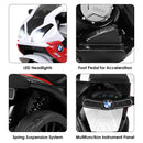Children's 6V Electric Ride-On Motorcycle - Licensed BMW Design, Dark Red, Safe & Enjoyable