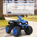 Navy 12V Kids 4-Wheeler ATV Quad Ride-On Car with LED Lights and Music