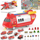 Firefighter Adventure Set: 6-in-1 Airplane and 7 Fire Truck Vehicles for Kids Ages 3-5