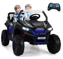 Kids' Jet Black 12V UTV Ride-On Vehicle - Double Seater