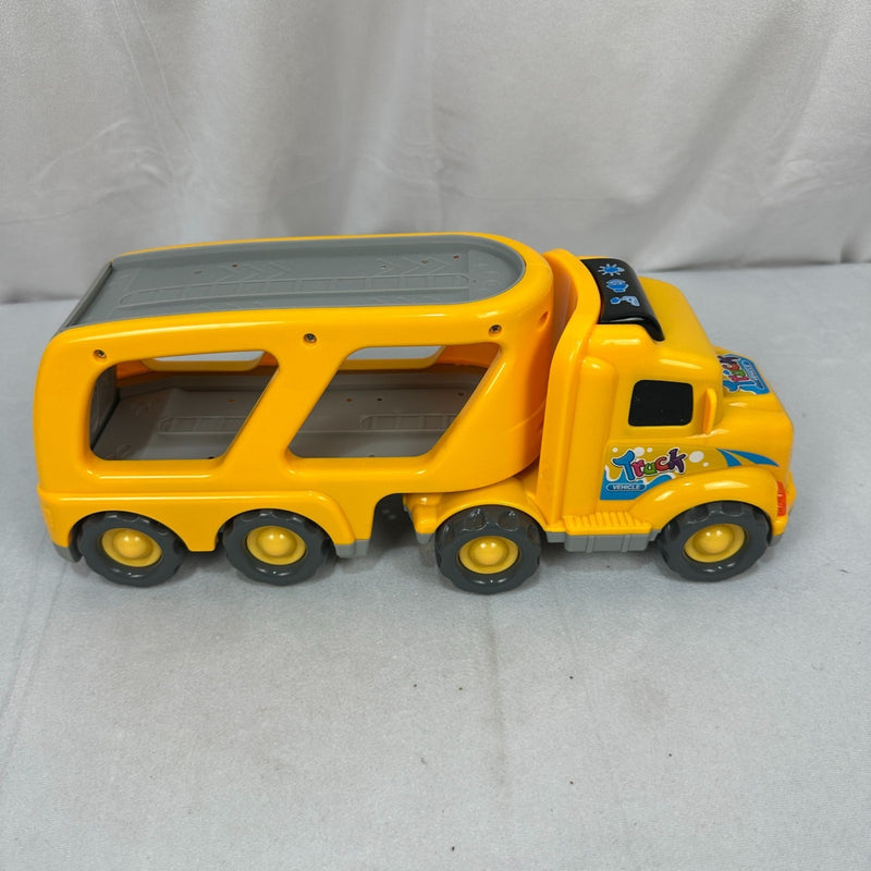 Yellow Educational Toy Truck with Lights and Sounds for Kids
