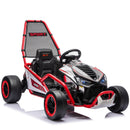 24V Kids Electric Drift Go Kart with Music and 5-Point Safety Belt, Speeds up to 7.5 MPH