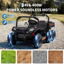 24V 4WD Off-Road Kids Dump Truck with Parental Remote Control and 3 Speed Settings