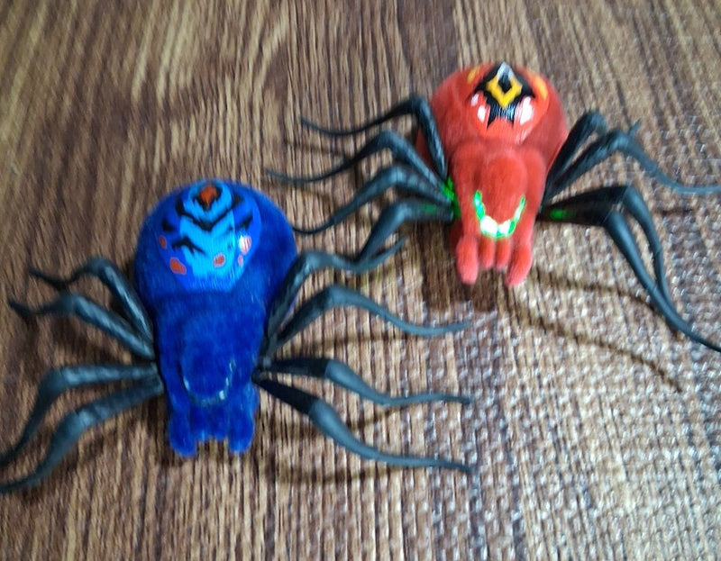 Crawling Tarantula Spider Toy Set of 2 with Working Lights and Movement