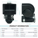 NEOGET Compact 12V Truck Air Horn Kit, 128dB, Black