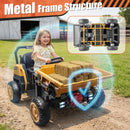 24V Electric Dump Truck Ride-On Toy for Kids with 4WD and Remote Control