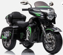Tamco 12V Black Electric Ride-On Motorcycle for Kids with Dual Seats and Three Wheels