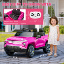 OROFULL 24V Pink Chevrolet Electric Ride-On Car with LED Lights and MP3 Connectivity