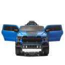 Blue 12V Remote Control Ride-On Car for Kids Ages 3-6 with 4-Wheel Shock Absorption