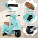 Licensed Vespa Toddler Ride-On Motorcycle with LED Lights and Training Wheels