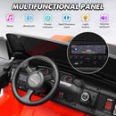 24V Kids Electric Ride-On Car with Switchable 4WD/2WD, LED Lights, and Rear Storage