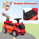 Red Push-Along Fire Truck Bubble Machine for Kids