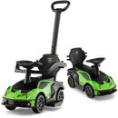 3-in-1 Lamborghini Licensed Green Ride-On Push Car with Sound