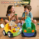 Dino Duo: Yellow and Green Remote Control Dinosaur Vehicles