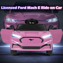 Ford Mach E Electric Ride-On Toy with Parental Control, LED Lights, Horn, and Music