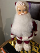 VTG 1950's Rubber Face Santa Works Automaton Bell 13" Tin Toy Made in Japan NOS
