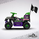 6V Monster Truck Ride-On Car with Grave Digger Design and Bone-Shaped Key Headlights