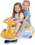 12V Electric Wiggle Car for Kids 3+, 3-in-1 Pedal Ride-On Toy with Flashing Lights