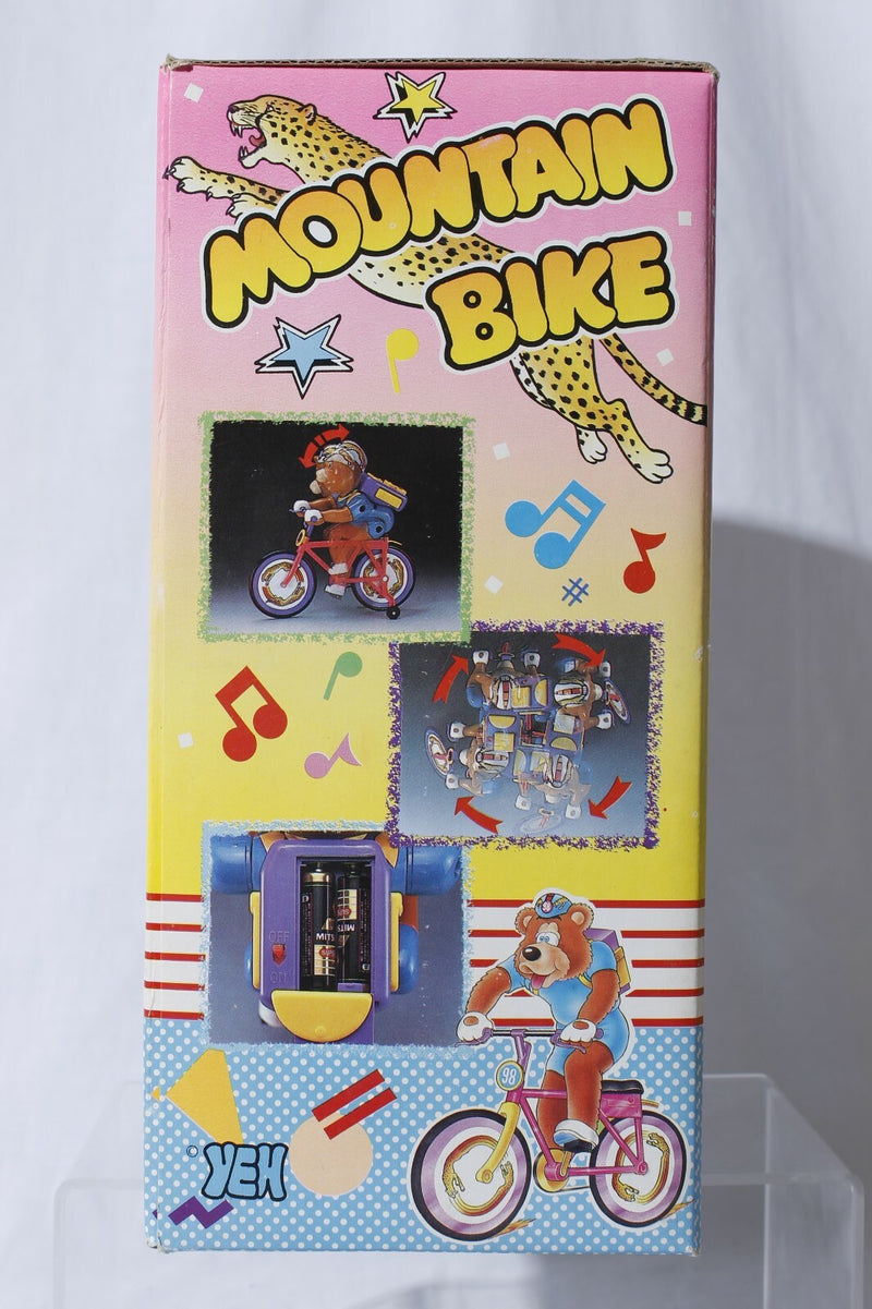 Battery Operated Bear Riding Mountain Bike Toy with Cheetah Wheels