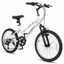 20-Inch White Mountain Bike for Kids with Adjustable Seat