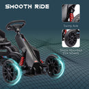 Aosom Black Pedal Go Kart with Adjustable Seat and Handbrake for Children Aged 3-8