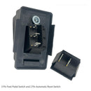 3 Pin Foot Pedal Switch for 6V, 12V, and 24V Power Wheels Ride-On Cars