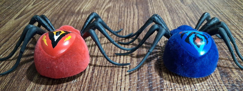 Crawling Tarantula Spider Toy Set of 2 with Working Lights and Movement