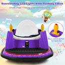 Purple 6V Kids Ride-On Bumper Car with 360° Spin and Remote Control