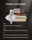 OCPTY Starter Compatible with 1992 Ford Bronco 4.9L and 5.0L Models