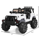 Remote Control White Kids Ride-On Truck with MP3 Music and LED Lights