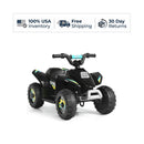 Black 6V Electric Quad ATV Ride-On Toy for Toddlers with 4 Wheels