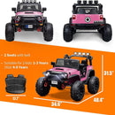 Pink 2-Seat Electric Ride-On Truck for Kids with Remote Control and Dual Speed Settings