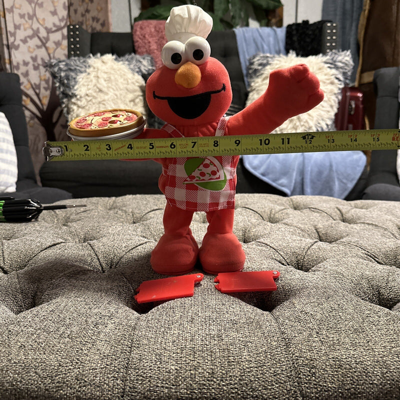 Vintage 2006 Singing and Dancing Elmo Toy, 12-Inch Pizza Pie Theme, Fully Functional