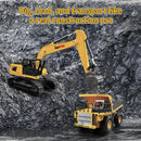 Metal Remote Control Excavator and Dump Truck Toy Set with 2.4GHz Technology