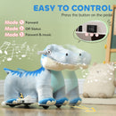 Blue 6V Electric Ride-On Animal for Kids with Music