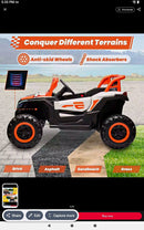 Kids Red 4x4 Electric Ride-On Truck with 2.4G Remote Control, 37-72M