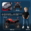 Aosom 12V Children's Electric ATV Quad Ride-On Vehicle 5 MPH Red