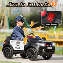 TOBBI 12V Police Electric Ride-On Car for Kids Aged 1-8