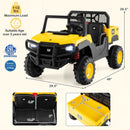 Caterpillar 24V Yellow Ride-On Dump Truck for Two Kids
