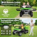 Electric Green 2-Seater Dump Truck for Big Kids - 24V Ride-On Toy