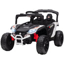 12V Electric UTV Truck for Kids with Remote Control and Rear Suspension, White